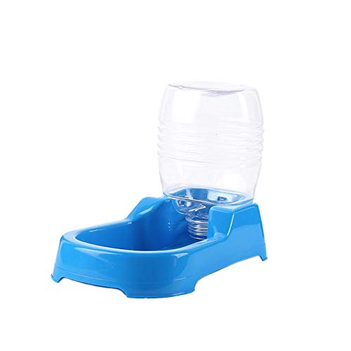 iFutniew 500 ml Hunde-Wasserflasche für Kätzchen, Katze, Trinkbrunnen, automatisch, langsamer Wasserspender, Kunststoff, Reisen (blau) von iFutniew