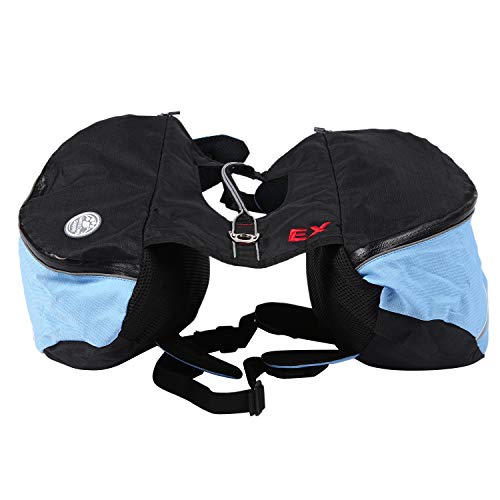 iFutniew Haustier-Hundetasche, Rucksack, Satteltaschen, Hundeselrucksack, Reiserucksack, große Kapazität, Tragetasche für Hunde (L) von iFutniew