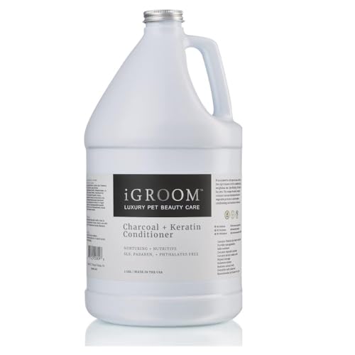 iGroom Charcoal + Keratin Nurturing Pet Conditioner for All Coat Types, 3.8L von iGroom