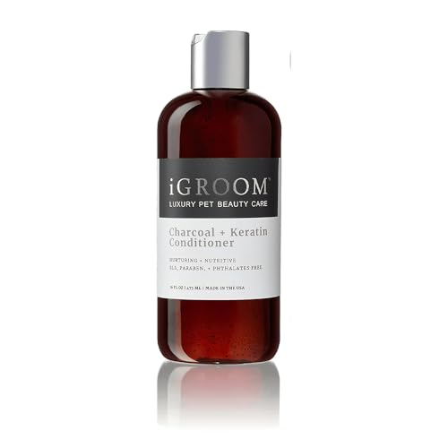 iGroom Charcoal + Keratin Nurturing Pet Conditioner for All Coat Types, 475ml von iGroom