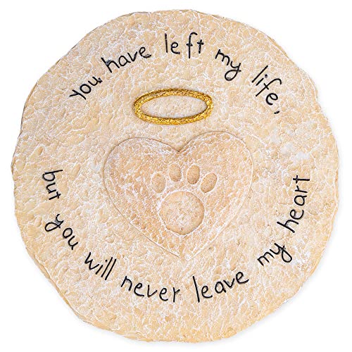 iHeartDogs Haustier-Gedenkstein für den Garten – "You Will Never Leave My Heart" – Geschenk für Hunde oder Katzen von iHeartDogs