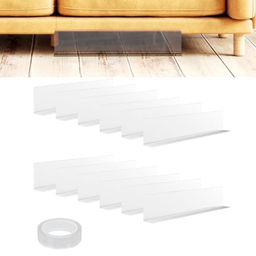 iMeshbean Spielzeugblocker Couch 12 Stück, Transparente Spielzeugblocker für Möbel Lückenblocker mit Klebeband,40x8x4 cm Verstellbarer Spielzeug Stopper Toyblocker für Sofa, Bett, Schrank von iMeshbean