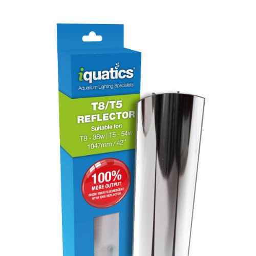 iQuatics Aluminiumreflektor 54 W T5 / 38 W T8, steigert die Leistung um bis zu 100% von iQuatics