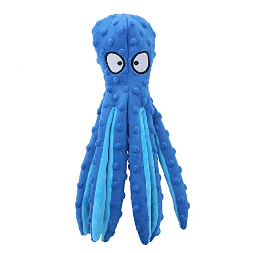 iSpchen Dog Squeaky Toys Octopus, Hundeplüschtier aus Kordsamt, Kein Stuffing Chew Toys für Hunde, Bissbeständiges für kleine bis mittlere Hunde von iSpchen