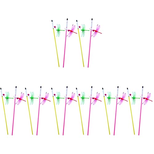 ibasenice 16 STK Katzen-Teaser Katze Regenbogen Zauberstab Spielzeug Interaktives Zauberstabspielzeug Kätzchen Zauberstäbe Spielzeug Lustiger Katzenstock Plastik Trainingsgerät Kind Haustier von ibasenice