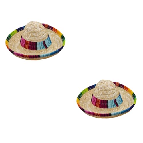 ibasenice 6 STK Mini-Sombrero-partyhüte Fischerhut Für Haustier Mexikanische Sombrero-mütze Stylische Hundemütze Haustierhut Mini-strohhüte Zum Basteln Die Katze Haustierzubehör von ibasenice