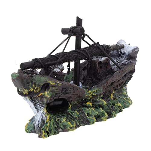 ibasenice Aquarium Dekoration Fisch Tank Schiff Ornament Tankdekor für Piratenschiffe Piratenschmuck Piratenschiffwrack-Aquariumdekorationen Ornamente Versteck Aquarium Piratenboot Harz ibasenice Aquarium Dekoration Fisch Tank Schiff Ornament Tankdekor für Piratenschiffe Piratenschmuck Piratenschiffwrack-Aquariumdekorationen Ornamente Versteck Aquarium Piratenboot Harz von ibasenice