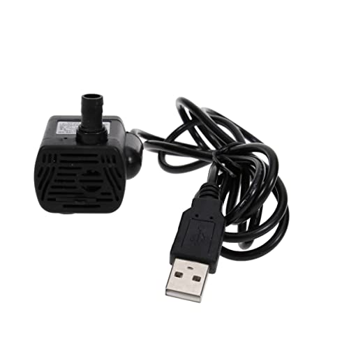 ibasenice Bürstenlose Tauchwasserpumpe- USB- Aquarium- Wasserpumpe 1020 Dc Einstellbare Bürstenlose Wasserpumpe Tragbare Mini- Teich- Tauchwasserpumpe Schwarz (3 5 V- 9 V 3 W) von ibasenice