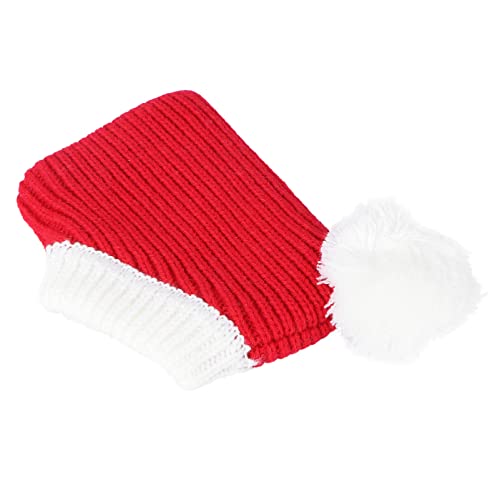 ibasenice Hund Weihnachten Woolen Hut Dekoration: Kreative Pet Hut Schmuck| Pet Kopfschmuck Dekoration Lieferungen| Welpen K?tzchen Hund Katze Pet Dekorative Headwear Kostü (Rot Gr??e) von ibasenice