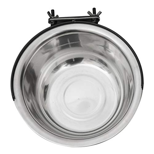 ibasenice Hundehänge- Fütterungsschüssel- 1200 Ml Haustierwasserschale Edelstahl- Katzen- Fütterungsschale Universeller Hundefutter Praktische Katzenwasserschale für Zuhause Silber 21 cm von ibasenice