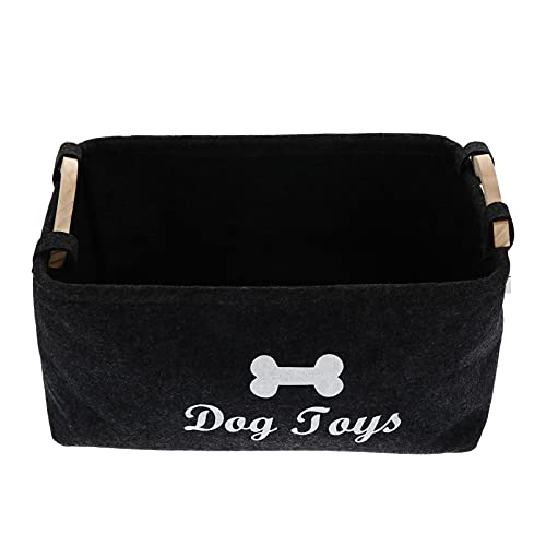 ibasenice Dog Toys Aufbewahrung Hunde Aufbewahrungsbox Spielzeug Knochenmuster Organizer Faltbarer Hundespielzeugbeh?lter Praktische Aufbewahrungsbox Tragbarer Blechdose Dog Hundebox Spielzeug von ibasenice