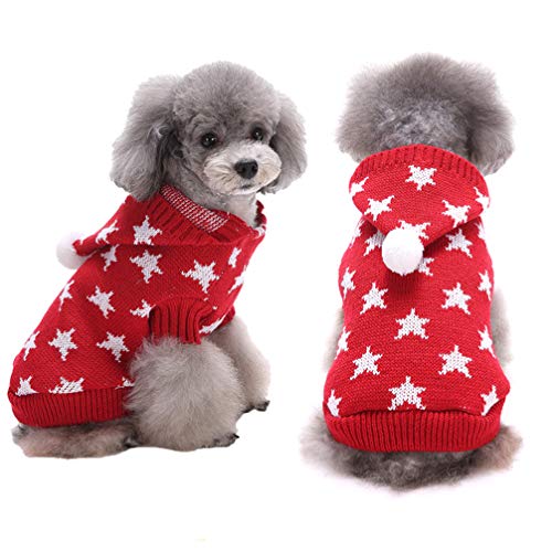 ibasenice Kapuzenpullover Für Hunde Haustier-Outfit Wintermantel Für Hunde Welpen Pullover Hundekleidung Gestrickter Pullover Für Haustiere Hundepullover Für Große Hunde Elch Großer Hund von ibasenice