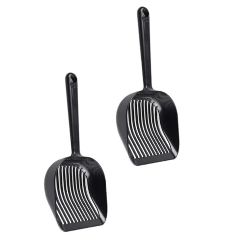 ibasenice Katzenstreu Scoop Set 2Pcs Langable Edelstahl Kätzchenkotschaufel Mit Sifterlöchern-Tragbarer Leicht Zu Kehrender Pet-Abfall-Scooper Für Katzen von ibasenice