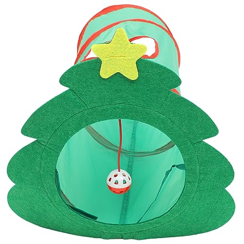 ibasenice Katzentunnel für Kätzchen Interaktives Tunnelspielzeug im Weihnachtsbaum Stil und Indoor und Outdoor Fördert die Bewegung und Interaktion ibasenice Katzentunnel für Kätzchen Interaktives Tunnelspielzeug im Weihnachtsbaum Stil und Indoor und Outdoor Fördert die Bewegung und Interaktion von ibasenice