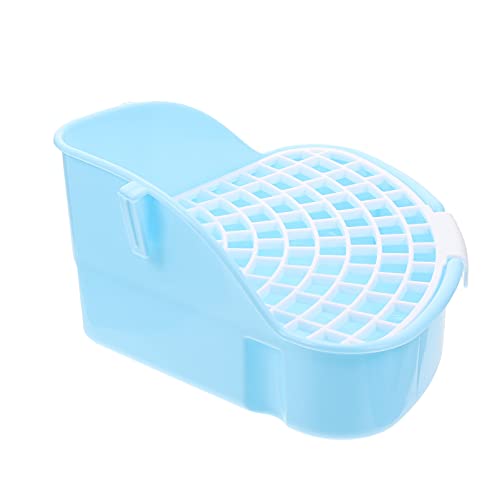 ibasenice Hamster Toilette Hamster Toilette Kleintiere Box- T?pfbeiner Praktische Hamster- WC - Streu- Beh?lter für - Hamster - Guinea- Blau Kleintiertoiletten Zwergkaninchen Hamster Badezimmer von ibasenice