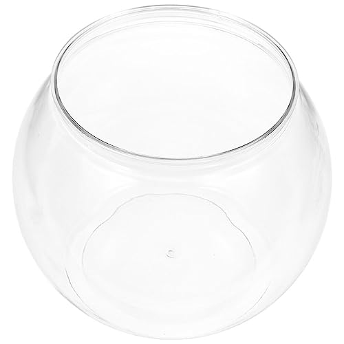 ibasenice Transparentes Kleines Aquarium Plastikfischglas Dekorative Vase Aus Kunststoff Transparenter Runder Fisch Pflanzenaufbewahrungstopf Großes Büro Zierbecken Hydroponik Das Haustier von ibasenice