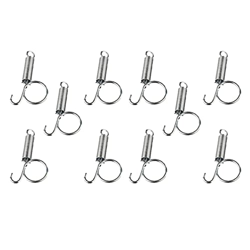 ibasenice Multifunktionale Käfig Tür Frühling Haken- 10PCS Metall Finger Frühling Latch Haken für Befestigung Kaninchen/Hund/Katze/Papagei/Guinea Pig/Hase/Pet Käfig Tür (10Packs) von ibasenice