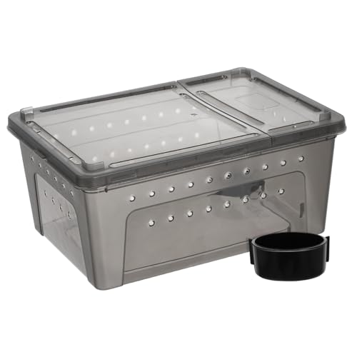 ibasenice Reptilien Zuchtbox aus Kunststoff mit Futterbox Teiliges Set für Schildkröten Eidechsen und Andere Kleintiere für Terrarienhaltung und Sicheren Transport Schwarz ibasenice Reptilien Zuchtbox aus Kunststoff mit Futterbox Teiliges Set für Schildkröten Eidechsen und Andere Kleintiere für Terrarienhaltung und Sicheren Transport Schwarz von ibasenice