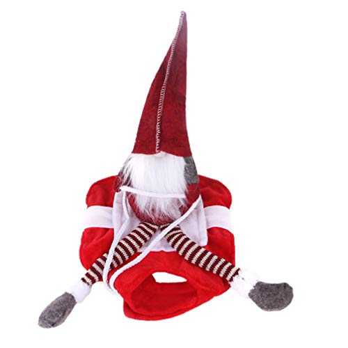 ibasenice Weihnachtshundekostüm Weihnachtskleidung Für Hunde Reitoutfit Für Haustiere Hundekostüm Weihnachtsmann Urlaubsoutfit-Haustier Santa Reithund Kostüm Hunde-Outfit Kätzchen Baumwolle von ibasenice