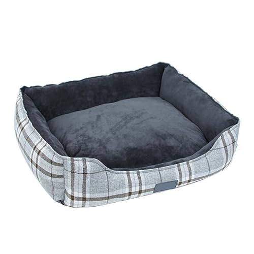 Hundebett, waschbar, mittelgroße Hundehütte, vier Jahreszeiten, universal, weiches Haustierbett, geeignet zum Schlafen von Katzenbetten (Farbe: Kaffeebraun, Größe: 65 x 55 x 20 cm) (Grau 80 x 60 x 20 von ifgswopq