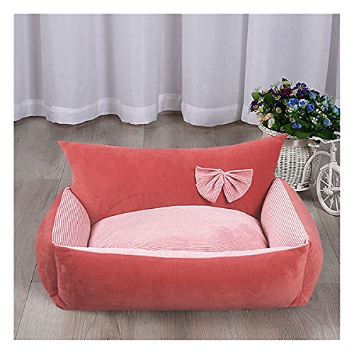 ifgswopq Hundebett, Hundebett, Katzenbett, Haustierbett, Haustierbett, geeignet für kleine, mittelgroße Hunde oder Katzen (Blaugrau) (Orange) von ifgswopq