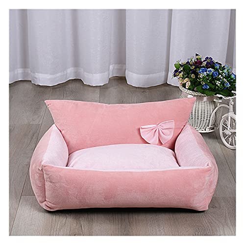 ifgswopq Hundebett, Hundebett, Katzenbett, Haustierbett, Haustierbett, geeignet für kleine, mittelgroße Hunde oder Katzen (Blaugrau) (Rosa) von ifgswopq