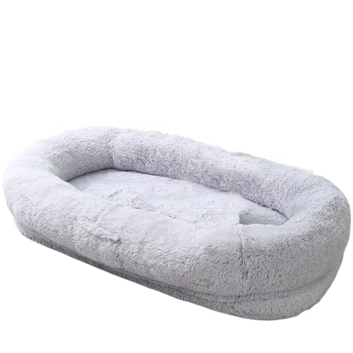 ifgswopq Hundebett Haustierbett mit gepolstertem Hundebett Haustierunterlage aus Plüsch, vier Jahreszeiten, universelles Haustierbett, abnehmbar und waschbar, mehrfarbiges Katzenbett (Farbe: D, Größe: von ifgswopq