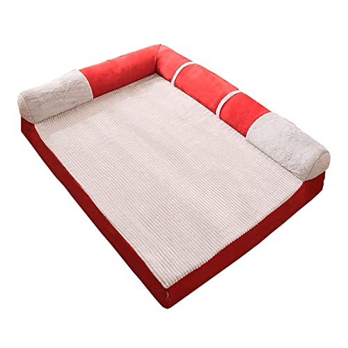 ifgswopq Orthopädisches Hundebett aus Memory-Schaum, abnehmbares Hundesofa, maschinenwaschbar, Bettbezug für große Hunde, mittelgroße Hunde, Größe: 60 x 45 x 15 cm (60 x 45 x 15 cm) von ifgswopq