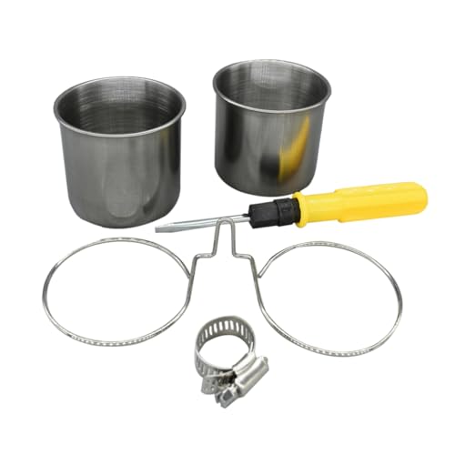 ifundom 1 Satz Edelstahl -Food Box Tasse Futternapf Haustier Füttern Papagei Drinnen Sittiche Pet Bird Accessoire Futterbehälter Für Vogelständer Heimtierbedarf Rostfreier ifundom 1 Satz Edelstahl -Food Box Tasse Futternapf Haustier Füttern Papagei Drinnen Sittiche Pet Bird Accessoire Futterbehälter Für Vogelständer Heimtierbedarf Rostfreier von ifundom