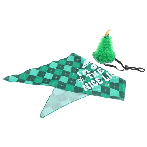 ifundom 1 Satz Weihnachtsoutfit Für Hunde Dreieckstuch Für Hunde Weihnachtskatzenkostüm Welpen-Bandanas Dreieckstuch Für Haustiere Weihnachts-hundeschal Weihnachten Polyester Kleiner Schal von ifundom