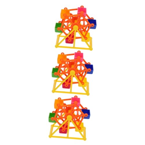 ifundom 3 STK Papagei Spielzeug Papagei Lernspielzeug Riesenrad Vogelschaukel Nymphensittich-Training Hängende Windspiele Dekor Für Zu Hause Beißspielzeug Backenzahn Plastik von ifundom