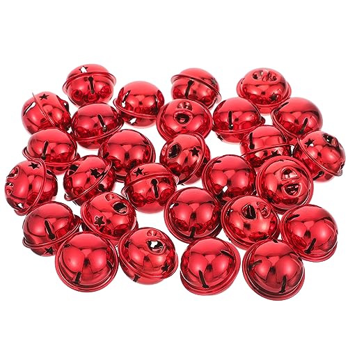 ifundom 30st Jingle Christbaumschmuck Glöckchen-Ornament Glöckchen Für Katzenhalsbänder Hundeglocken Feiertags-glöckchen DIY Haustierglocken Weihnachtsglocken Metall Armband Anhänger von ifundom