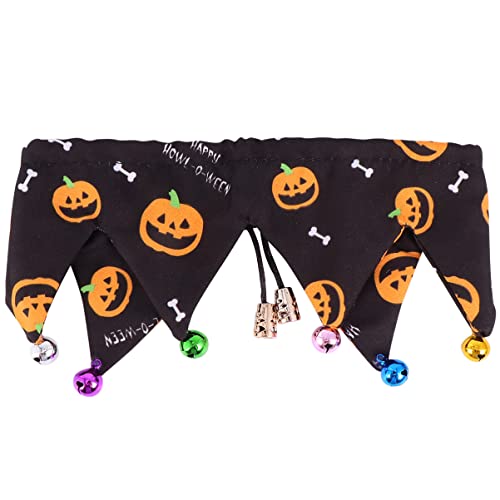 1stk Haustierhalsband Halloween-hund Hund Halloween-kostüm Einfache Hundehalsbänder Kätzchen-kleidung Glocke Für Hundehalsband Haustier Glocke Polyester Hündchen Haustierzubehör von ifundom