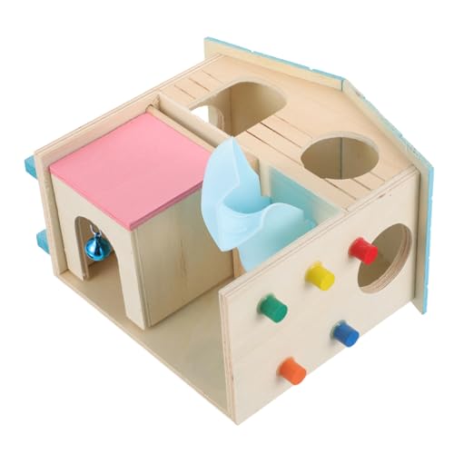 ifundom Hamster Spielhaus aus Hochwertigem Holz mit Farbigem Rutschenturm und Leiter Robustes Kleintier für Zwerghamster Fördert Bewegung und Klettern und Langlebig für Haustierkäfige ifundom Hamster Spielhaus aus Hochwertigem Holz mit Farbigem Rutschenturm und Leiter Robustes Kleintier für Zwerghamster Fördert Bewegung und Klettern und Langlebig für Haustierkäfige von ifundom