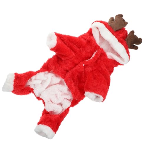 ifundom Haustier-Festival-Cosplay-stütze Welpenkostüm Hund Hirsch Kostüm Pullover Für Hunde Weihnachtshundekostüm Kleiner Hunderock Santa Hundekostüm Korallenvlies Hündchen Kleidung von ifundom