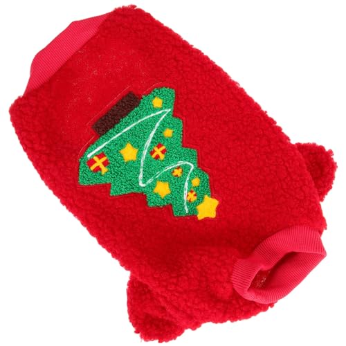 ifundom Haustier Weihnachtskleid Kleiner Hunderock Weihnachtskostüme Für Weihnachts-hundepullover Hässlicher Weihnachtspullover Kleidung Für Vlies Weihnachten Mops von ifundom