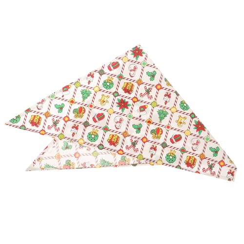 ifundom Hund Weihnachtslätzchen Speichelhandtuch Für Haustiere Haustier-Halstuch Speichel Handtuch Hundebandana Haustier-Bandana Weihnachts-Katzen-Bandana Dreieck Baumwolle Haustier Katze von ifundom