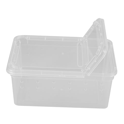 ifundom Kleine Reptilienbox mit Atmungsaktivem Futterhalter Terrarium für Schlangen Spinnen Eidechsen Futterbehälter für Insekten und Schnecken Zuchtbox für Haustiere ifundom Kleine Reptilienbox mit Atmungsaktivem Futterhalter Terrarium für Schlangen Spinnen Eidechsen Futterbehälter für Insekten und Schnecken Zuchtbox für Haustiere von ifundom