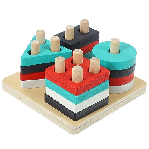 ifundom 1 Satz Papageienspielzeug Holzklötze Vogel-holzblock-Puzzle Papageienspiel Spielzeug Vogel Spielzeug Stapelblöcke Für Sittiche Holzspielzeug Hölzern Vögel Papageienkäfig Kind von ifundom