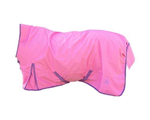 indira Pferdedecke-Winter pro 400g Wasserdicht Ripstop 1200d high-Neck (135 cm, Pink 01 - Violett 01) von indira