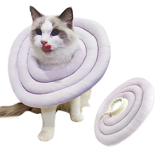 infisu Weiches Katzenkegelhalsband (Größe S), Katzen-Donut/Katzenzapfen, um das Lecken zu stoppen, bequemes, weiches Genesungshalsband für Katzen/Kätzchen nach Operationen, von infisu