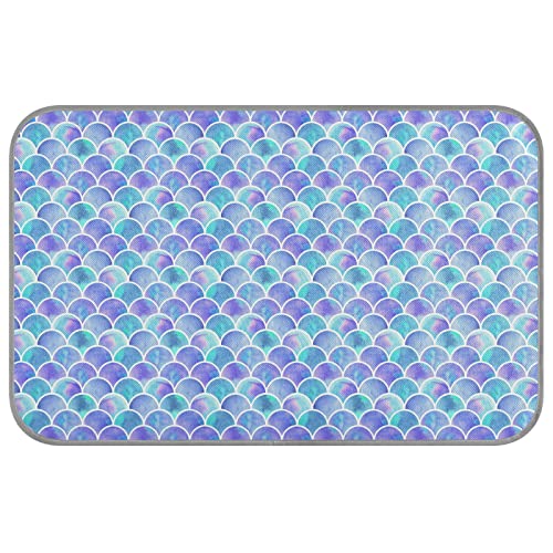 Colorful Mermaid Sfd003 Kühlmatte für Hunde und Katzen Schlafmatte Eisseide Hundebett Pad tragbar & waschbar Kühlkissen Faltbare Kistenmatte für Autositz Strand Boden Zwinger von innewgogo