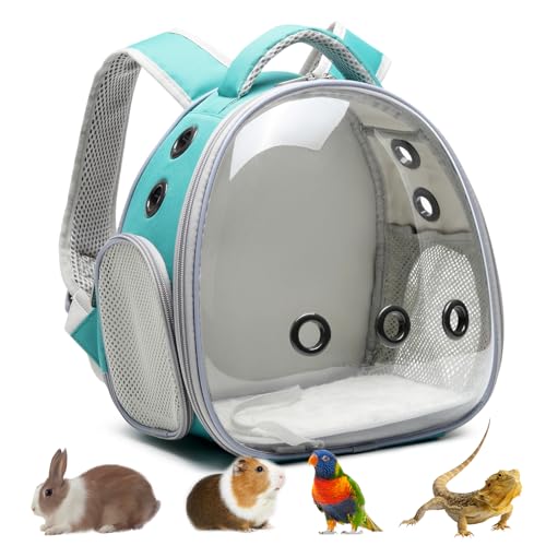 Ioview Tragbarer Reise-Rucksack für Haustiere, Hamstertasche, Meerschweinchen, Vogel, kleine Hunde und Katzen, Schildkröte, Käfig, Kaninchen, Meerschweinchen, Eichhörnchen, Bartdrache, atmungsaktiv, von ioview