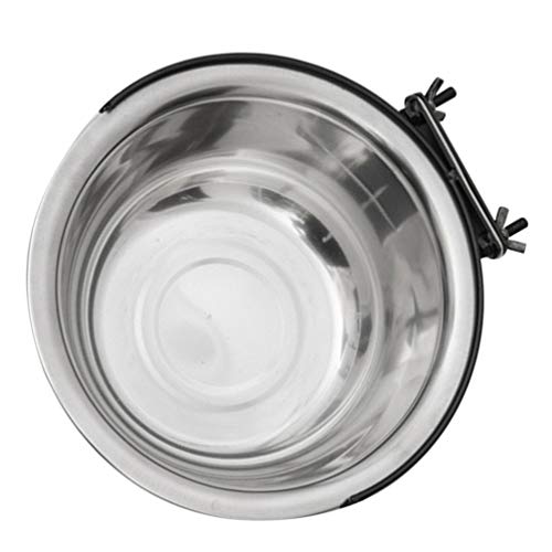 Hängendes Vogelhäuschen Hundezubehör Edelstahl Pet Bowl 150 Ml 11 cm mit K?figh? - Ringwasser Nahrungsmittel- Fütterungsschalen für Hunde Katzen V?Gel Zwinger Futternapf von iplusmile