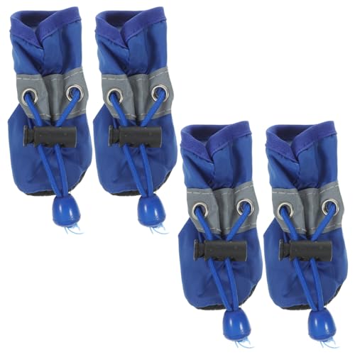 Hund Regen Stiefel Hund Stiefel, Anti-Rutsch-Hunde Stiefel Welpen Schuhe Pfotenschutz Walking Pet Booties Winter Hund Schuhe Haustier Regen Stiefel für Kleine Hund Welpen, Größe S Hund Schneestiefel von iplusmile