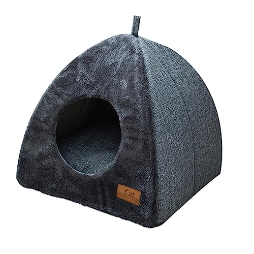 Kätzchenbett 1 Stück Katzennest Plüschtiere Ausgestopfte Welpen Wintermatte Warmes Bequemes Bett Katzenschlafkissen Katzenbettsack Katzenschlafbett Kätzchen Warme Matte Katzenhaus von iplusmile