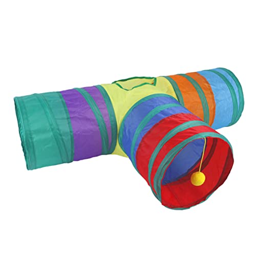 iplusmile 1stk Katzenrassel Aus Papier Tunnel 3-Wege-katzentunnel Lustiges Spielzeug Zum Verstecken Kräuseln Tunnelspielzeug Für Katzen Lebewesen Polyester Baumwolle Rasselpapier Klein von iplusmile