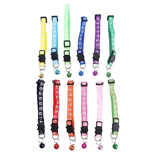 iplusmile 12st Glockenhalsband Für Mit Hundeglocke Hundehalsband Abbrechbare Katzenhalsbänder Haustier-Kragen-kostüm Verstellbares Haustierhalsband Empfindlich Stoff von iplusmile