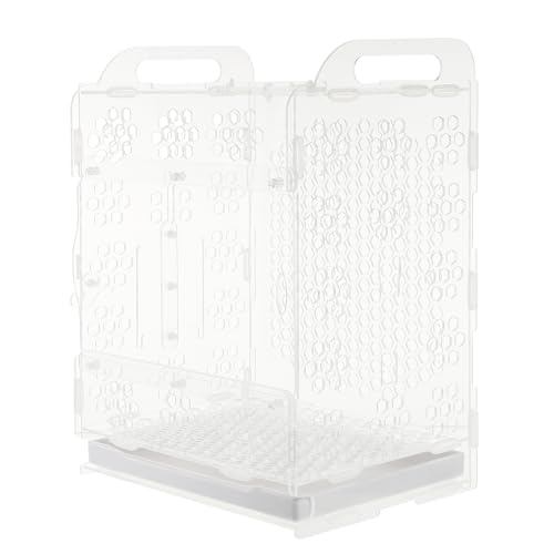 iplusmile 1pc Vogelkäfig Hängende Vogelhaus mit Tablett Transparent Vogelkäfig Ara Hängen Käfig Reise Zubehör Haustier Zubehör Kolibri Zubehör Vögel Acryl Haus Papagei Fütterung Box von iplusmile