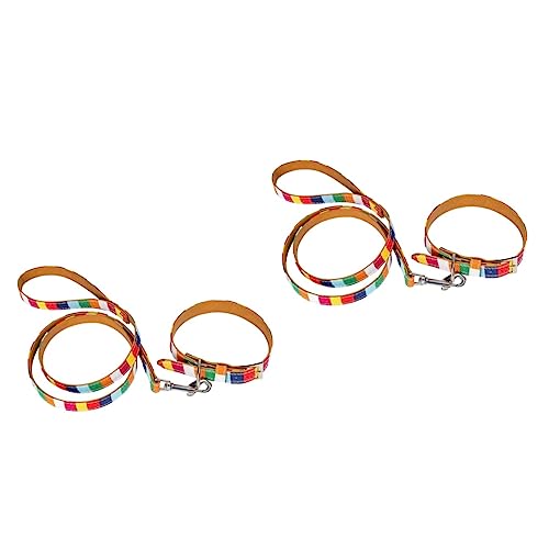 iplusmile 2 Sets Für Haustiere Gehgröße Kreatives Kätzchen Hund Nr Für XXS Passend Und Halsband – Halsband + S Breathbale Bunte Halskette Katzenzubehör Atmungsaktives von iplusmile